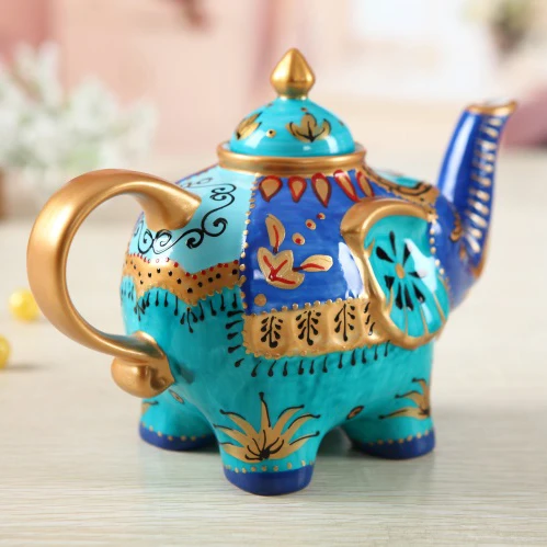 Custom Printing Ceramic Handmade Teapot Hand-painted Coffee Pot Porcelain Tea for One