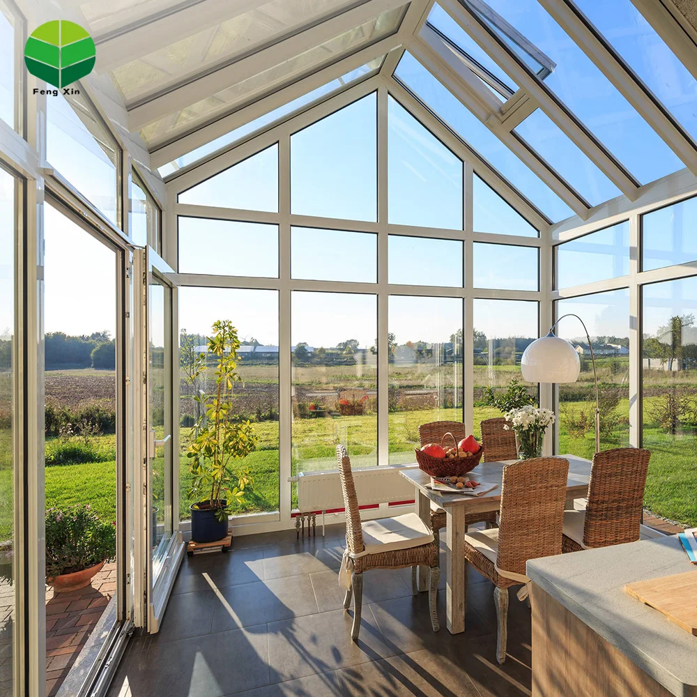 New zealand motorized aluminium winter garden 10X12 square meter feet windows sunroom glass houses