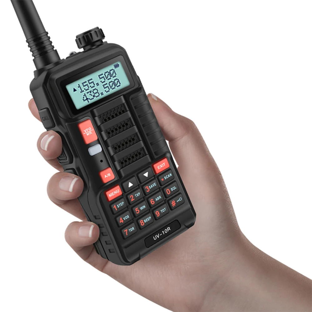 Baofeng UV-10R Dual Band Handheld HF Transceiver 10W High Power Professional UV10R DMR Long Distance Ham Radio Communication