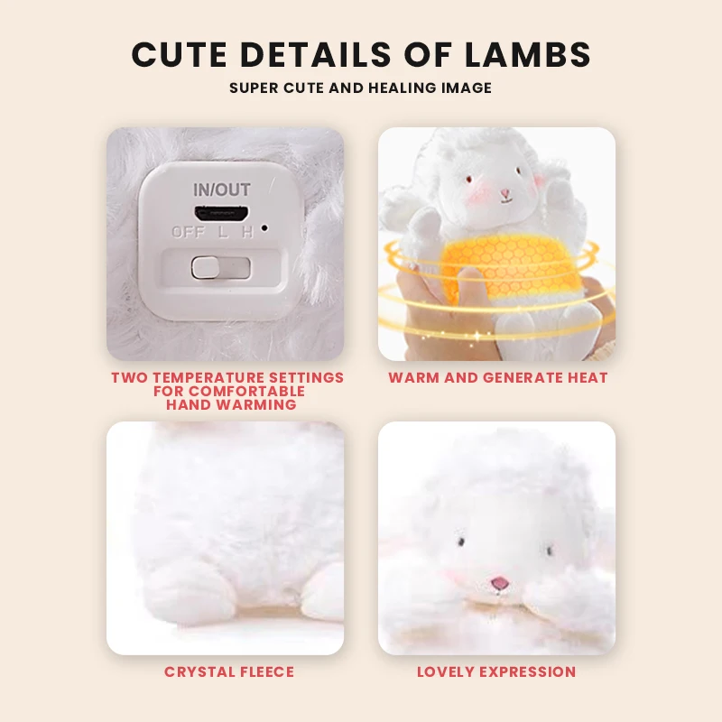 2025 hot selling portable hand warmer plush hand warmer 2 in 1 hand warmer rechargeable hand warmer for Christmas gifts