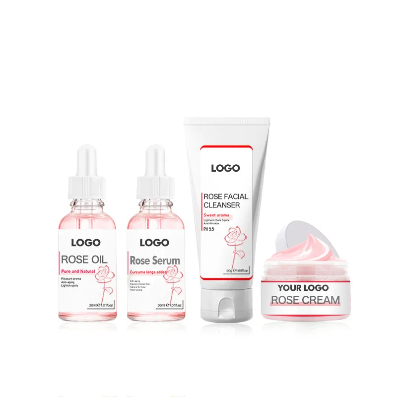 Lanthome OEM private label all natural organic anti ageing sensitive moisturizing brightening glow whitening skin care set