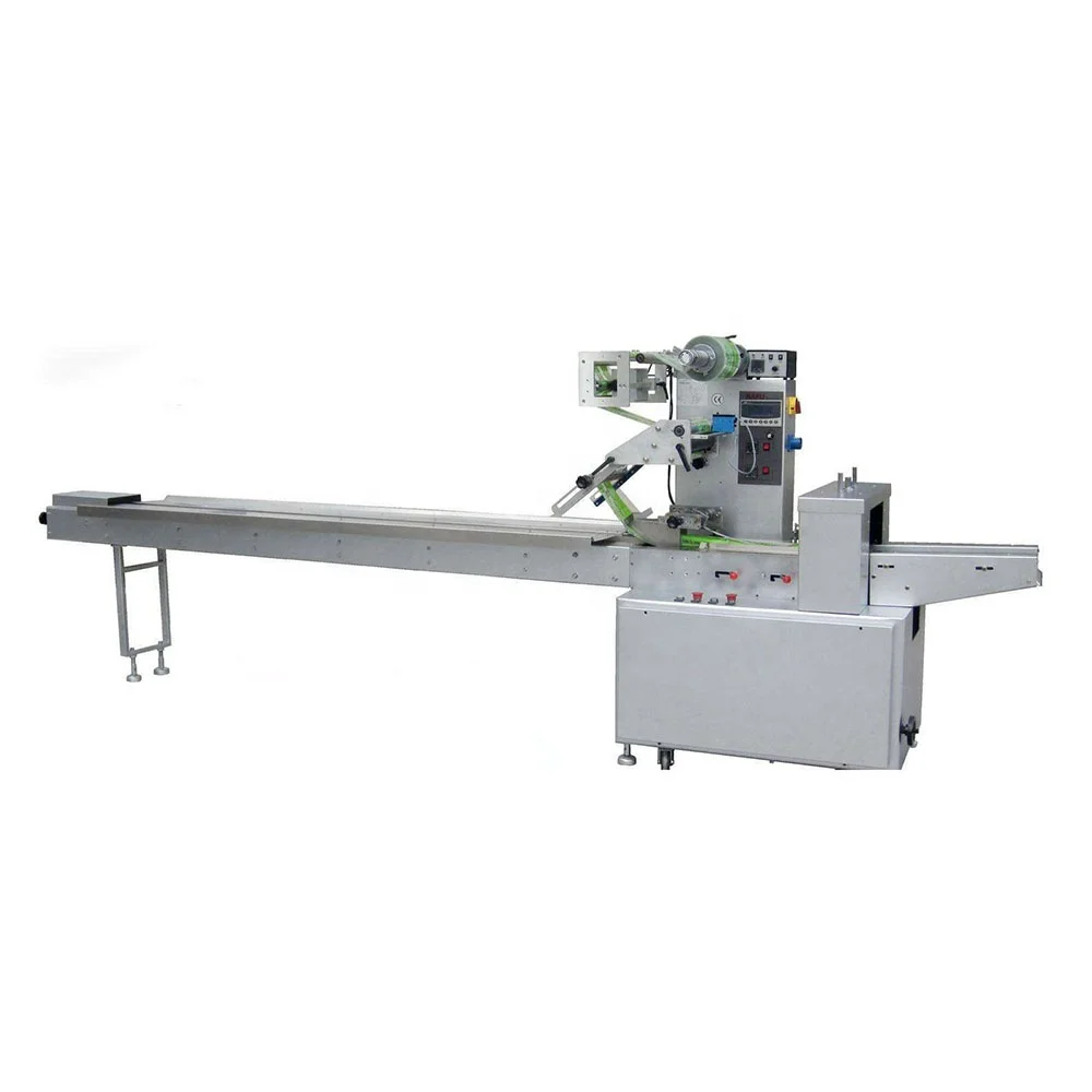 High speed automatic flow bread packing machine / horizontal pillow croissant packing machine