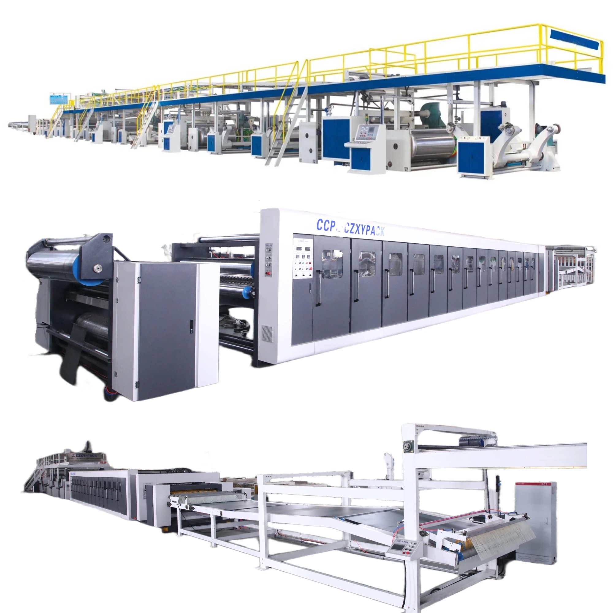 Automatic 3 5 7 ply corrugated cardboard production line corrugated board production equipment for cardboard