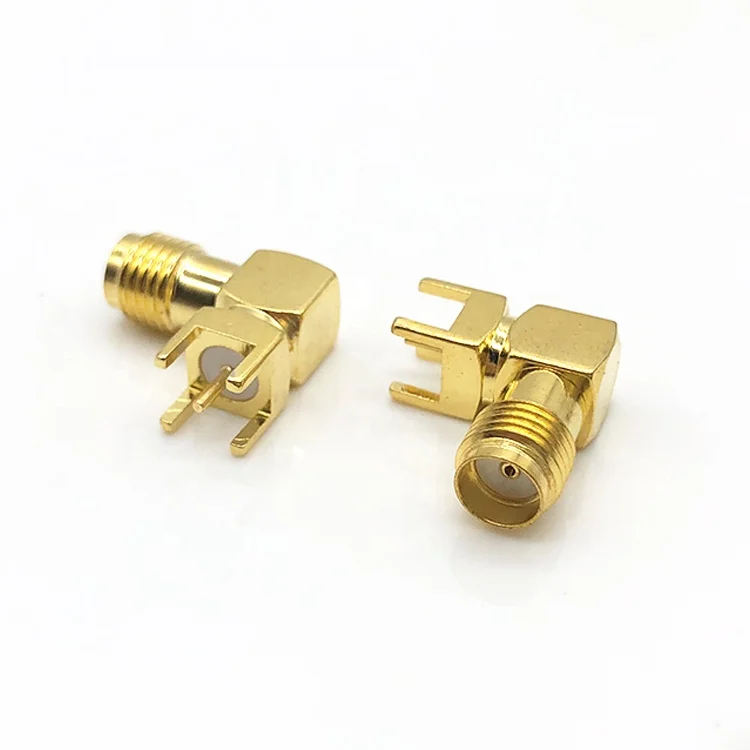 Right Angle Female SMA RF Connector  90 degree male to female rg174 rg402 sma connector