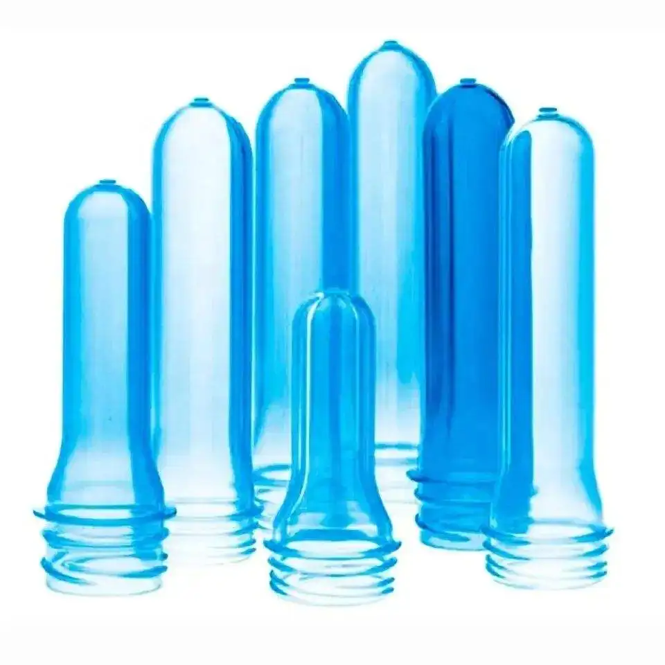 High Quality 28mm 30mm 38mm Hot Fill Blue Plastic Transparent Pet Water Preforms for Blowing Beverage Bottle Pet