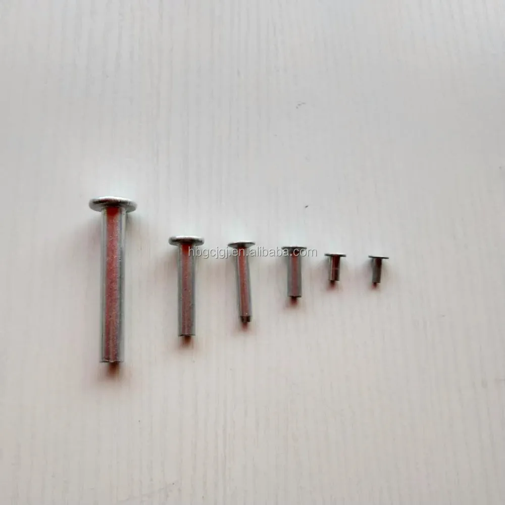 Manufactures Wholesale Flat Head Solid Aluminum Rivet Mushroom Head Half Blind Rivets Aluminum Truss Head Rivet