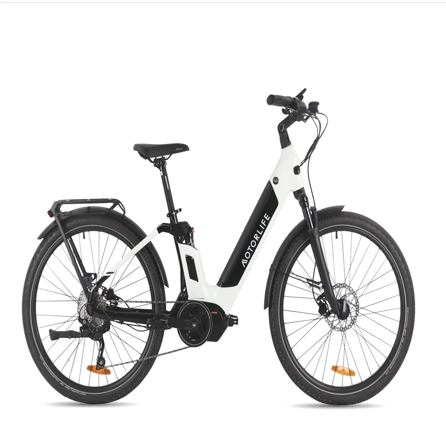 2024 Motorlife EEL-SUV Fashion High-end electric city bicycle with powerful mid-motor&suspension fork and rear shock