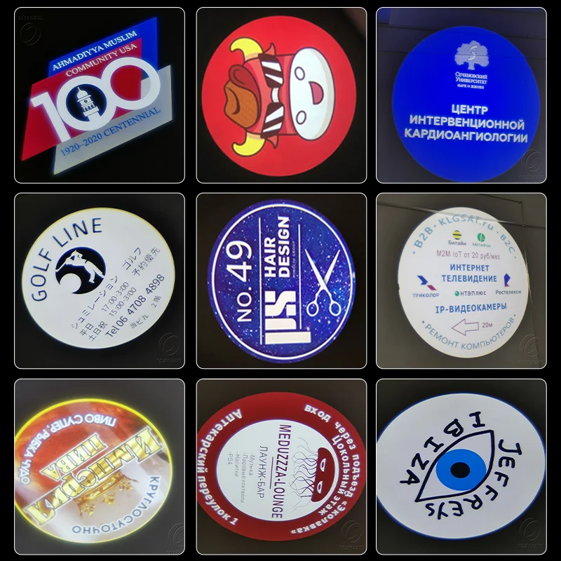 Indoor Custom Logo Projector 15w/25w/35w/55w/ Spin Image ceiling projector mount Advertising Projection Lamp For Wall Floor