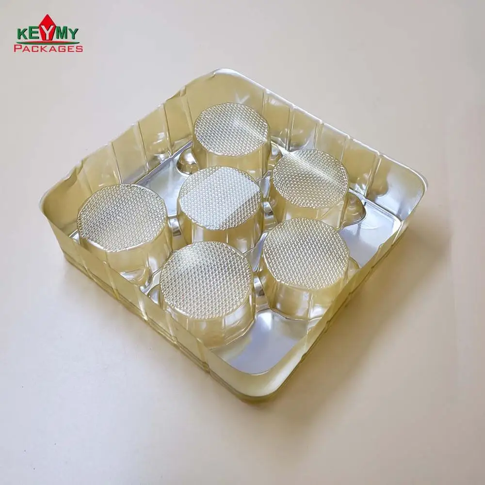 customize gold PET tray, safety for food with lab approval,  cookie tray in Shenzhen