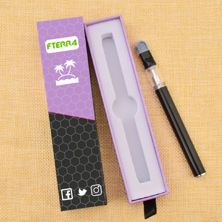 Custom disposable vape pen .5Ml Or 1Ml 510 Cbd .3ml Vape Pen Cartridge Packaging Box