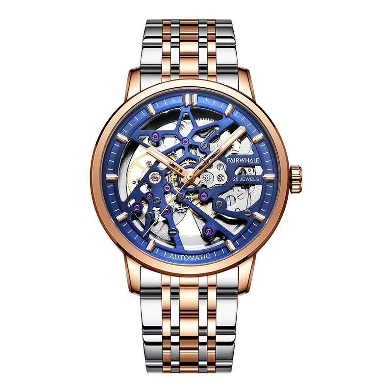 Fairwhale Watch Stainless Steel Luxury Watch Mechanical High Quality Automatic Tourbillon Mechanical Man Watches