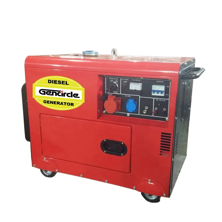 Power Plant 5KW 6KW 7KW Silent Type Generator Diesel Generator with Colorful Canopy for Home Use/