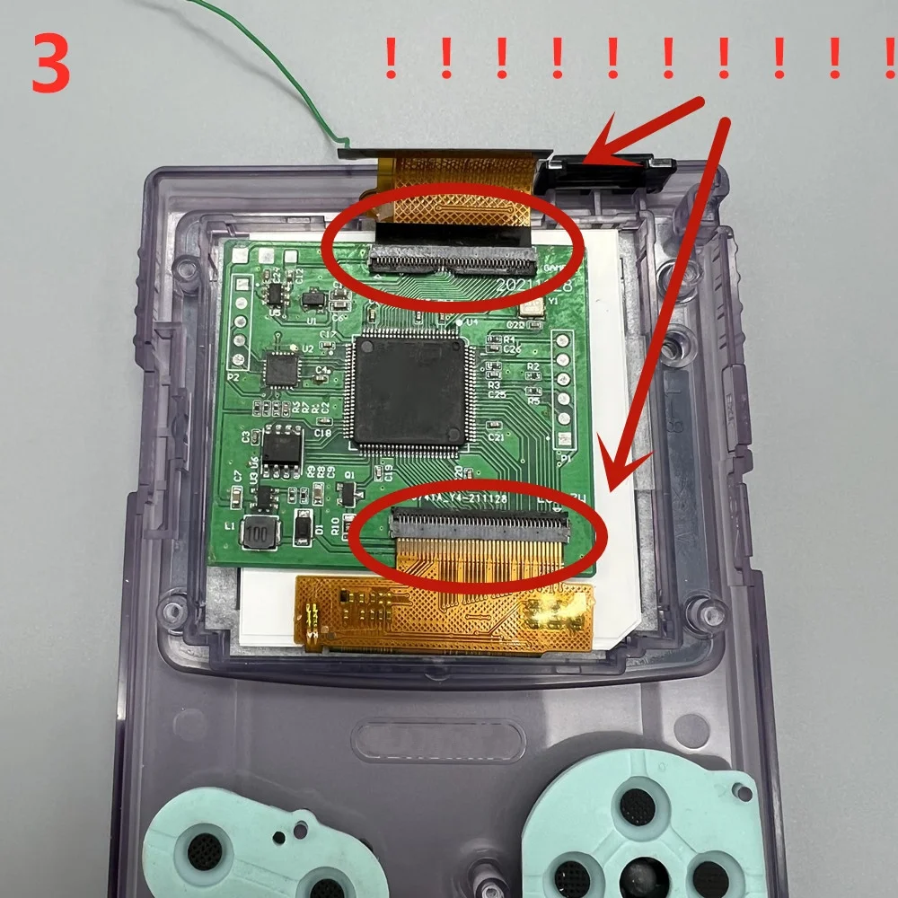 2.45 Inch original screen size for GAMEBOY COLOR for GBC high-brightness LCD point-  to-point no need cut shell