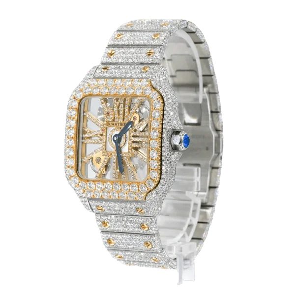 Hip Hop Luxury Sapphire Dial Watch Best Quality Diamond Moissanite Automatic Mechanical Mechanical For Women