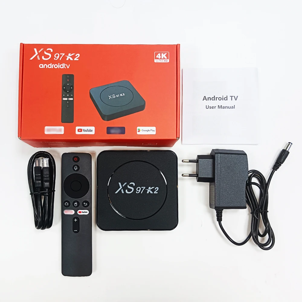 Wholesale Allwinner H313 XS97 K2 BT 4k Set-top Box Quad Core OTT TV Box 2GB 8GB TVBOX Android 10 TV Box With BT remote control