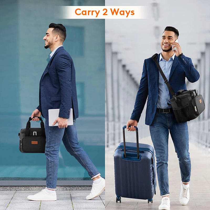 Custom Logo 600D Polyester Large Waterproof Thermal Insulated Cooler Lunch Bag for Men Women