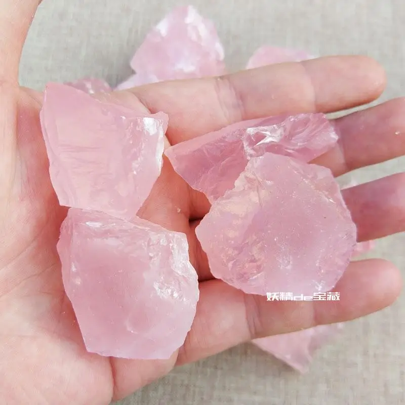 High Quality Natural raw rough rose quartz Stone Polished Crystal Gravel For Sale