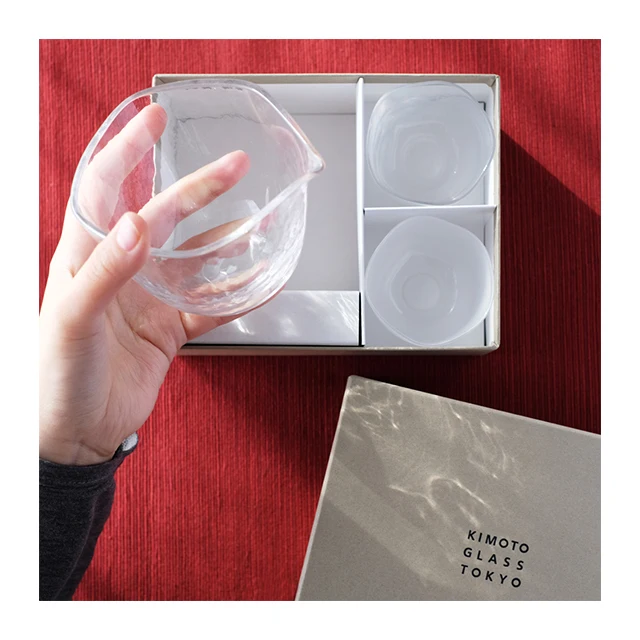 KIMOTO GLASS TOKYO custom sake glass decanter Japanese cold cup gift set