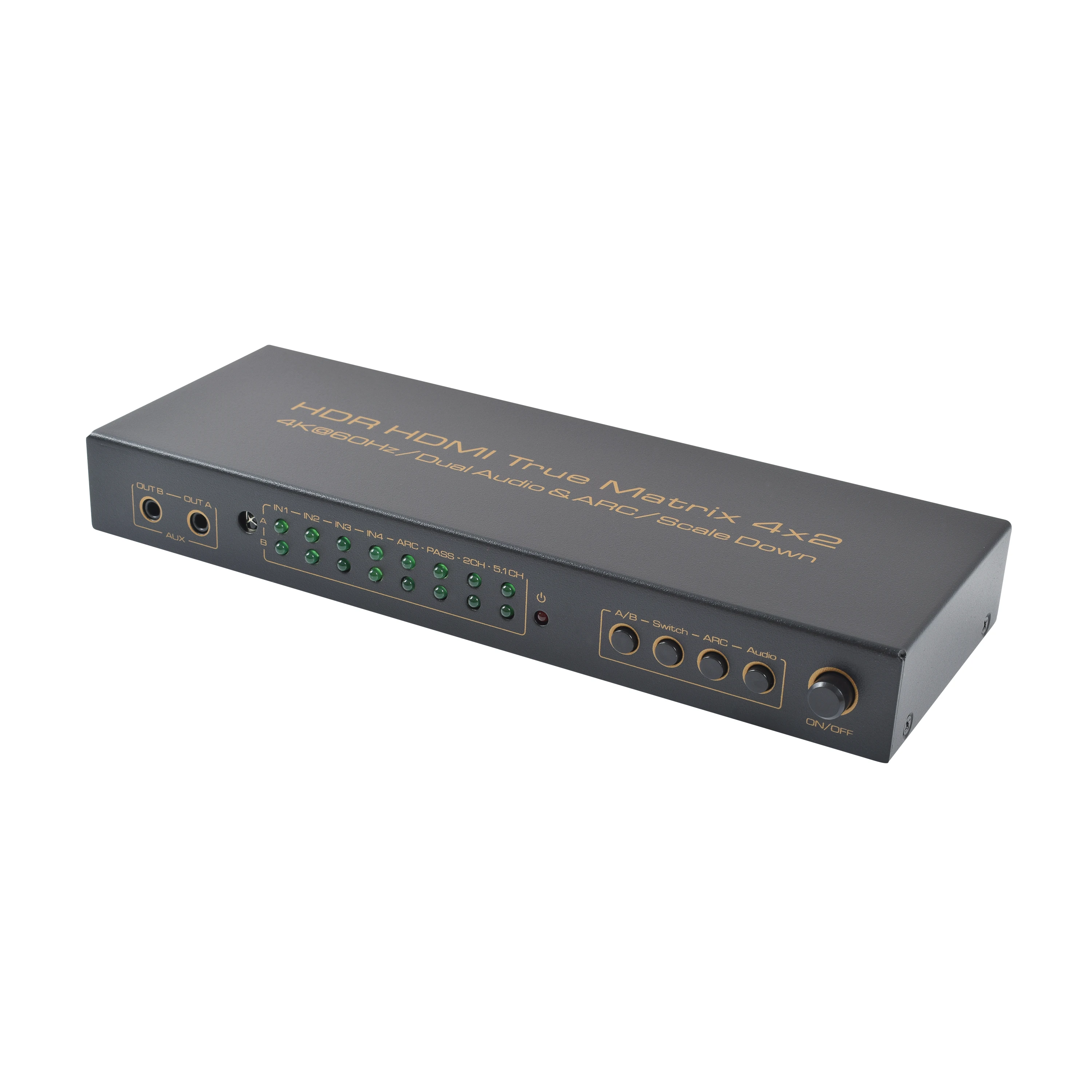 High Quality HDMI 4k Matrix 4 Input 2 Output Hdmi Switch Splitter With SPDIF 4x2 Hdmi Matrix