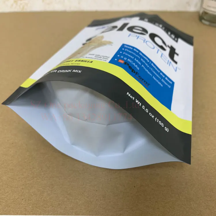 Digital Print Low Moq 1lb 454g 8oz 240g Waterproof Aluminum Foil Whey Protein Soybean Powder Shake Milk Packaging Bag