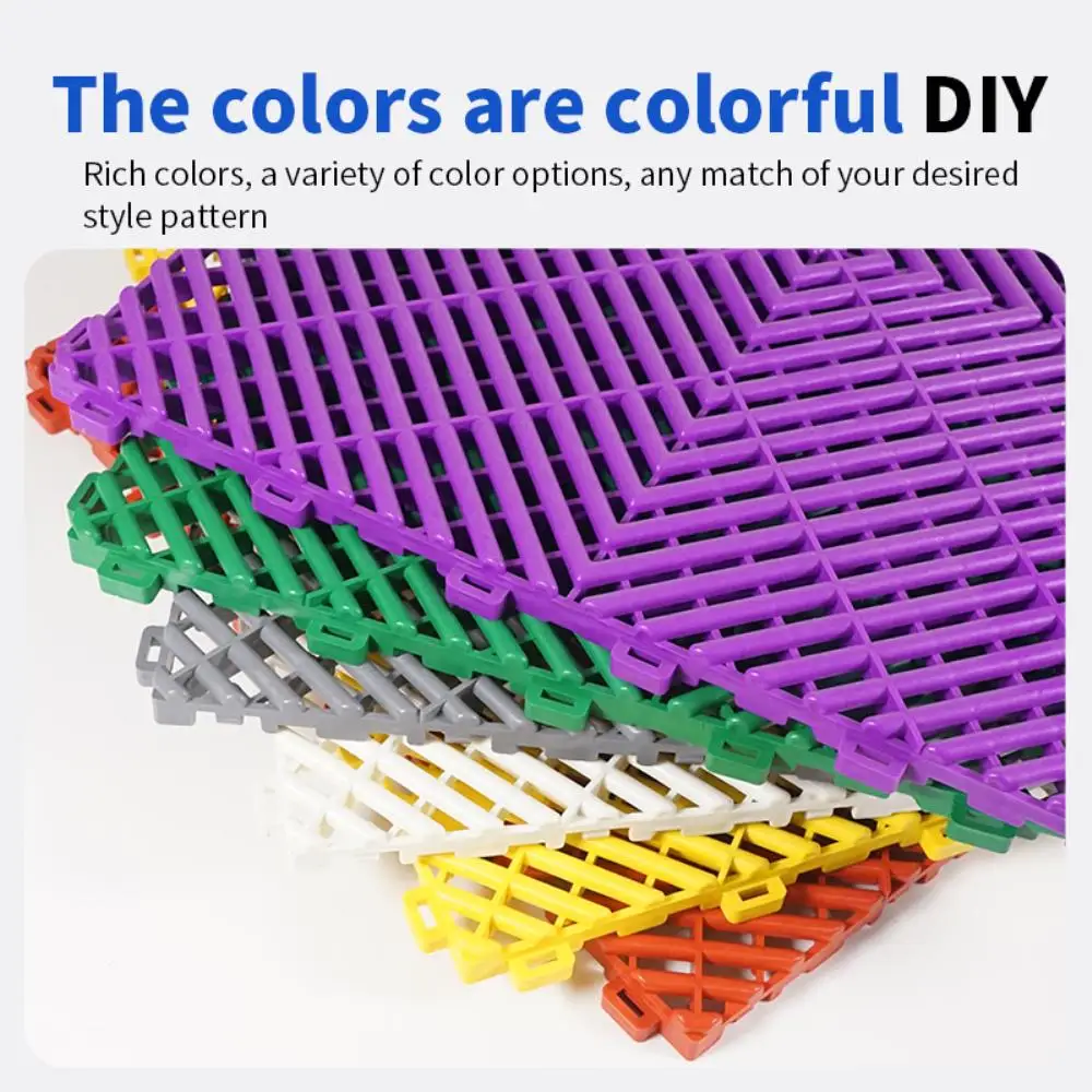 Vented Plastic Garage Pvc Modular Flooring Tiles Renovate Garage Vehicle Workshop Detailing Center Industrial  Plastic Flooring