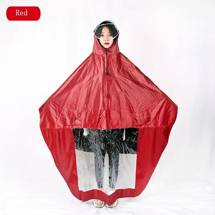 Extra Large Size Vehicle Poncho Foot Cover Outdoor Adult Thickened Oxford Cloth Motorcycle Raincoat for Cycling