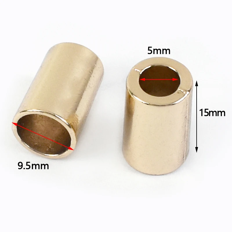 Meetee AP427 Alloy Bell Button Stopper Cord Ends Lock  Rope Hanging Buckle for Bag Shoes Garment Stopper Cord