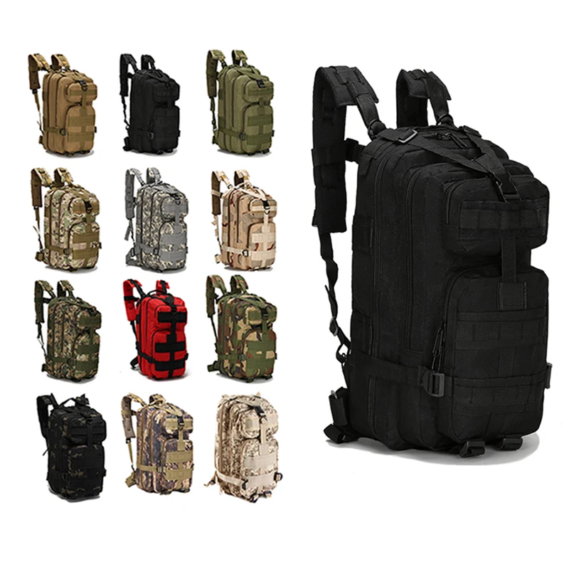Running Sport Oxford Molle 3P Green Camouflage Tactical Backpack 25L Waterproof Sporting Bag Rucksack Tactical Bags