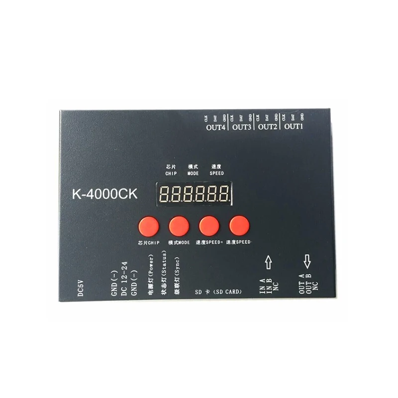 DMX 512 K-4000CK DC5V-24V APA102 SK6812 GS8208 UCS1903 WS2812B WS2815 светодиодный контроллер 2048 пикселей