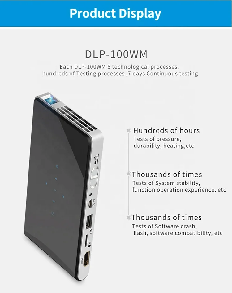 Wireless Mobile Smart USB Video Wifi Micro HD LED Home Theater Pico Android Mini Pocket Projector