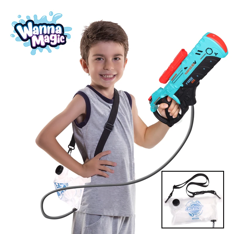 Kids Water Guns Squirt Battery Powered Toy Outdoor Summer Toys Electric Automatic High Pressure Water Gun With Bag