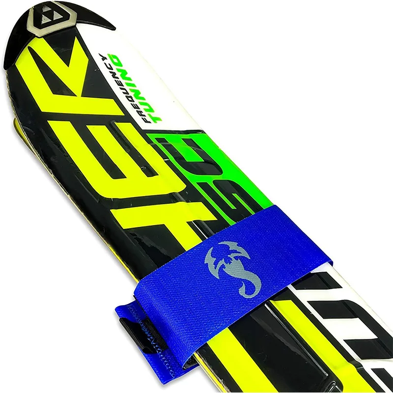 Universal Fit Hook and Loop Fasteners Mountain Essential Ski Wrap Straps with Easy-Pull Tab