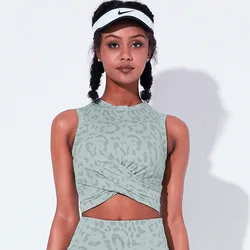 2022 outdoor quick-drying sports suit skirt tennis wear leopard print breathable tennis skirt women