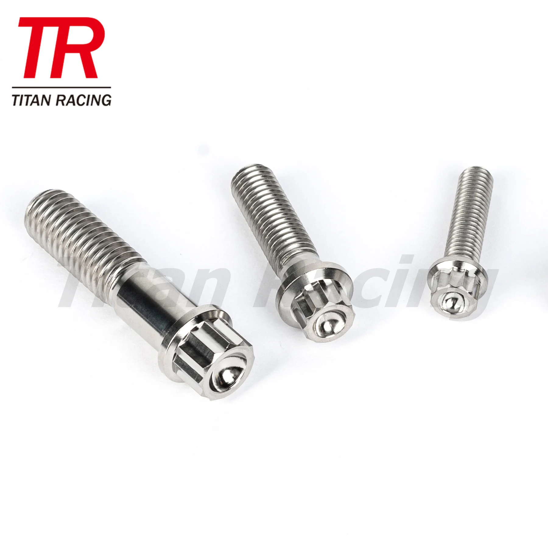 12 point flange head M7*25 titanium wheel hub bolt
