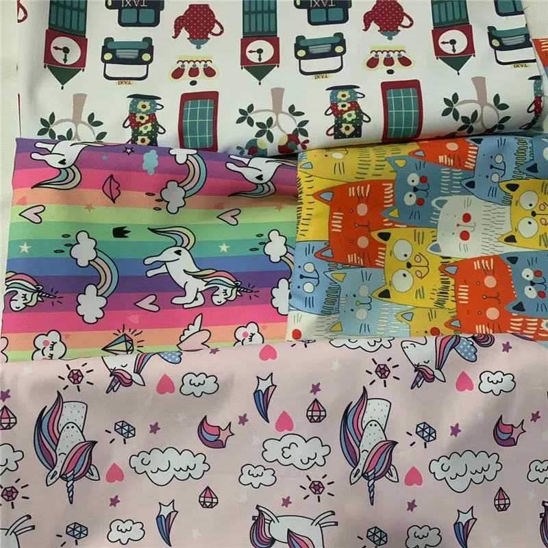 .NO MOQ Printing 100%polyester  Custom Fabric Printing Digital Custom Print Fabric for bags