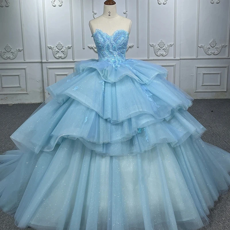 Luxury Quinceanera Dresses Satin Ball Gown