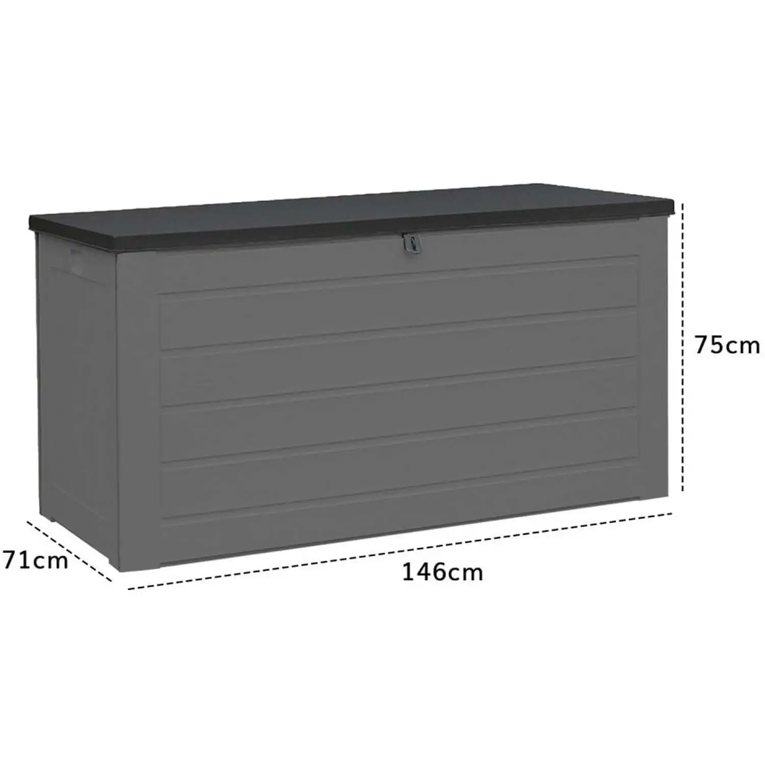 AJUNION 390L 103 Gallons Storage Box Outdoor Plastic Garden Storage Box for Poolside Patio