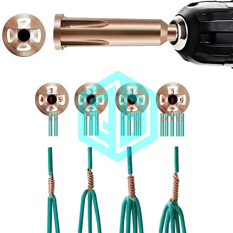 Automatic Wire Stripper Twisted Wire Tool Cable Peeling Twisting Connector Electrician Stripping Artifact Connector Hand Tools