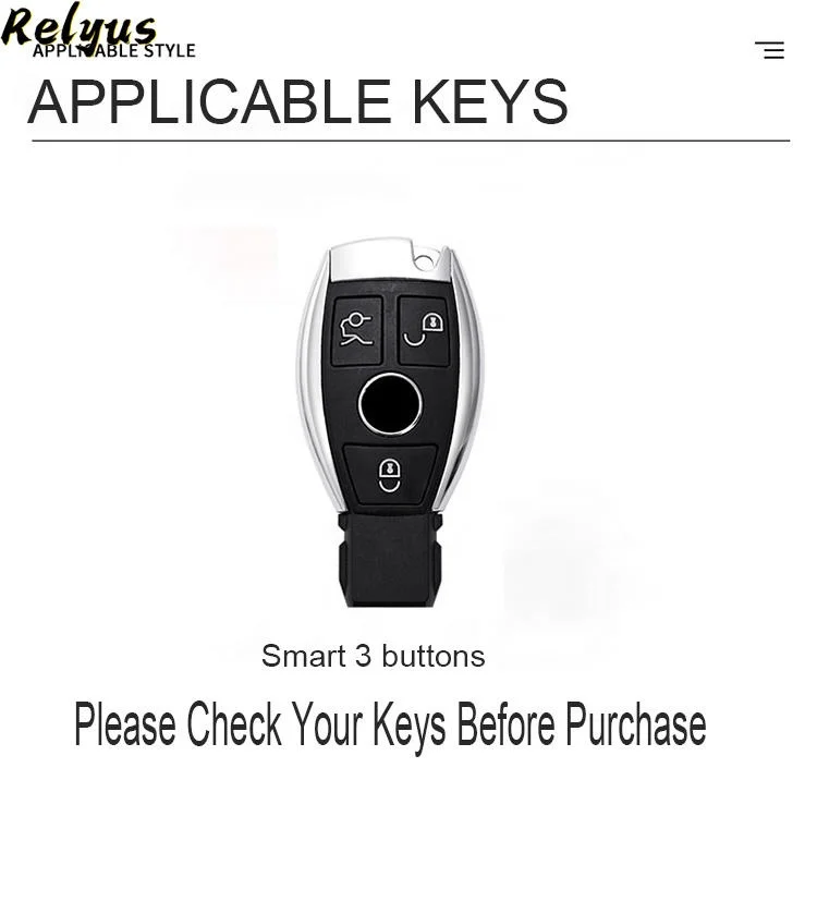 Car Key Cover Case Fob Remote Protect For Mercedes Benz A B C E R G S Class E200 E400 E63 W213 S550 S560 C260 A200 W206 W223
