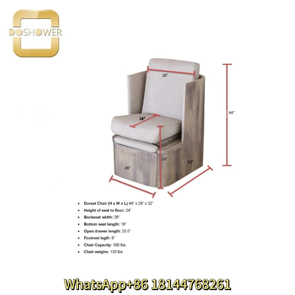 Fully motorized seat pedicure chair with retractable armrests doors of power drain pump spa chair