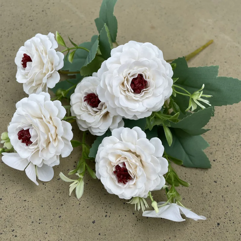 New Design 5 Head Flowers Bouquet Wedding Bridal Holding Flowers