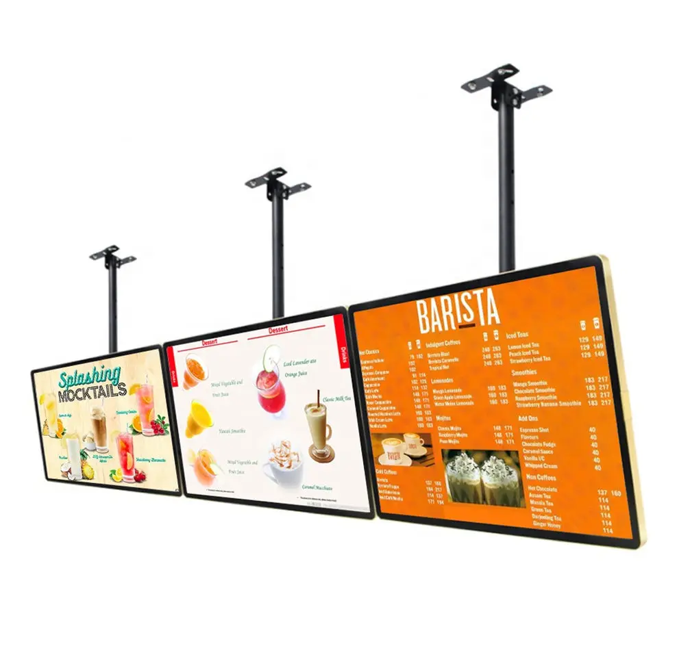 2k/4k Android Digital Signage ethernet Wifi Supper Slim LCD Advertising Player Advertising Display Hanging Digital Signage