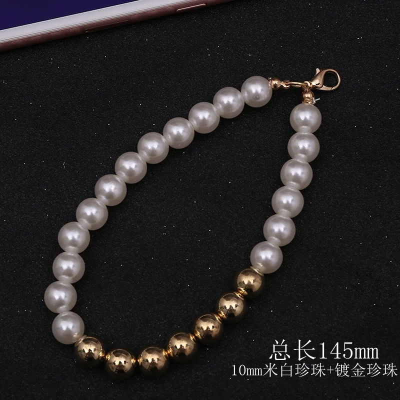 Factory main product pearl beaded lanyard small flower fashionable hand wrist lanyard