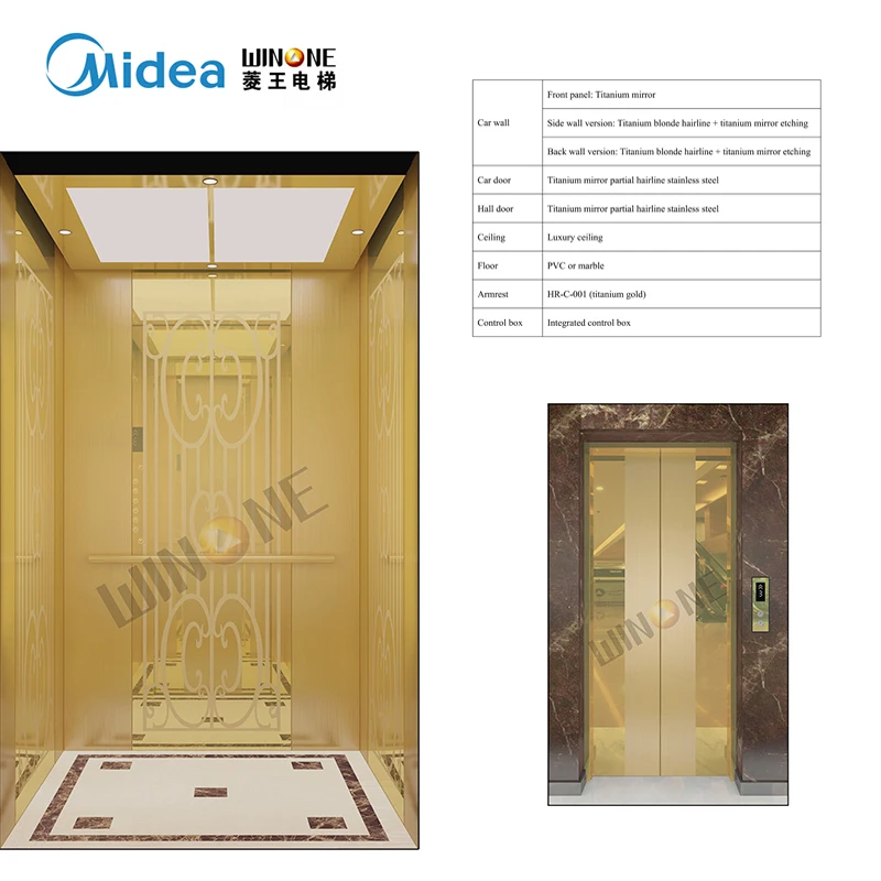  Midea Winone 450 кг гидравлический пассажирский лифт для небольших