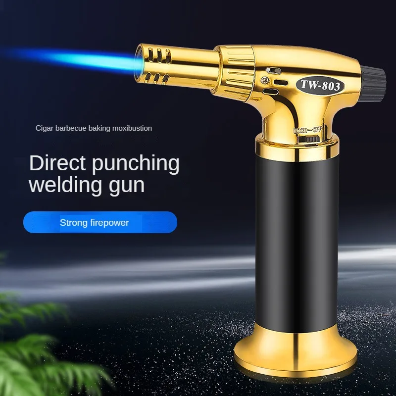 Wholesale Cheap Flamethrower BBQ Kitchen Big  Flame Butane Jet Gas Lighters Windproof Refillable Flame Torch  Lighter