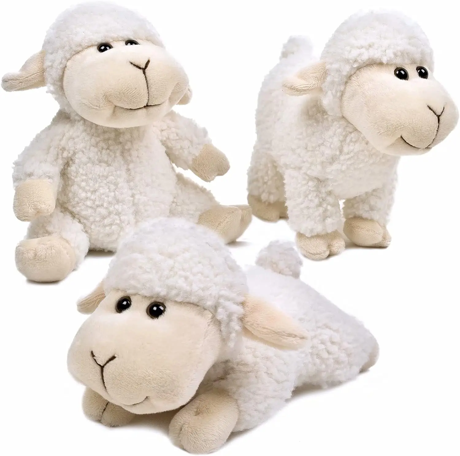 CE CPC OEM ODM Stuffed animal sheep plush toy 3-piece sheep stuffed animal cute soft plush sheep for boys and girls