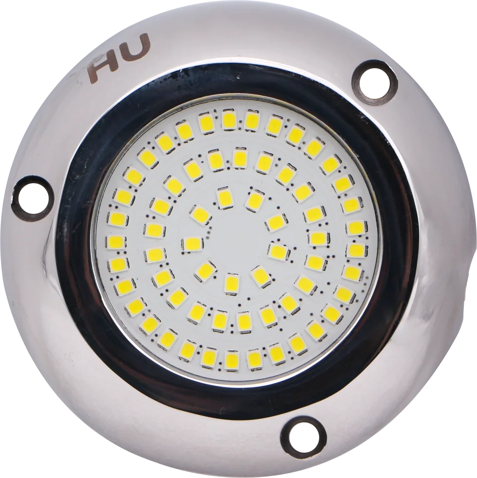 Huaxia Super Bright 18W IP68 Waterproof Boat Lights 316SS LED Underwater pool Light 12v Warm White stainless steel pool light