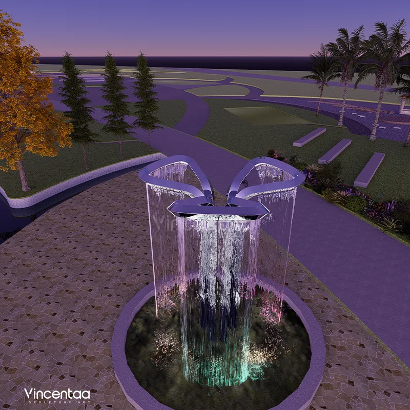 Vincentaa Modern Park Art Sculptures Decorated With Large Stainless Steel Metal