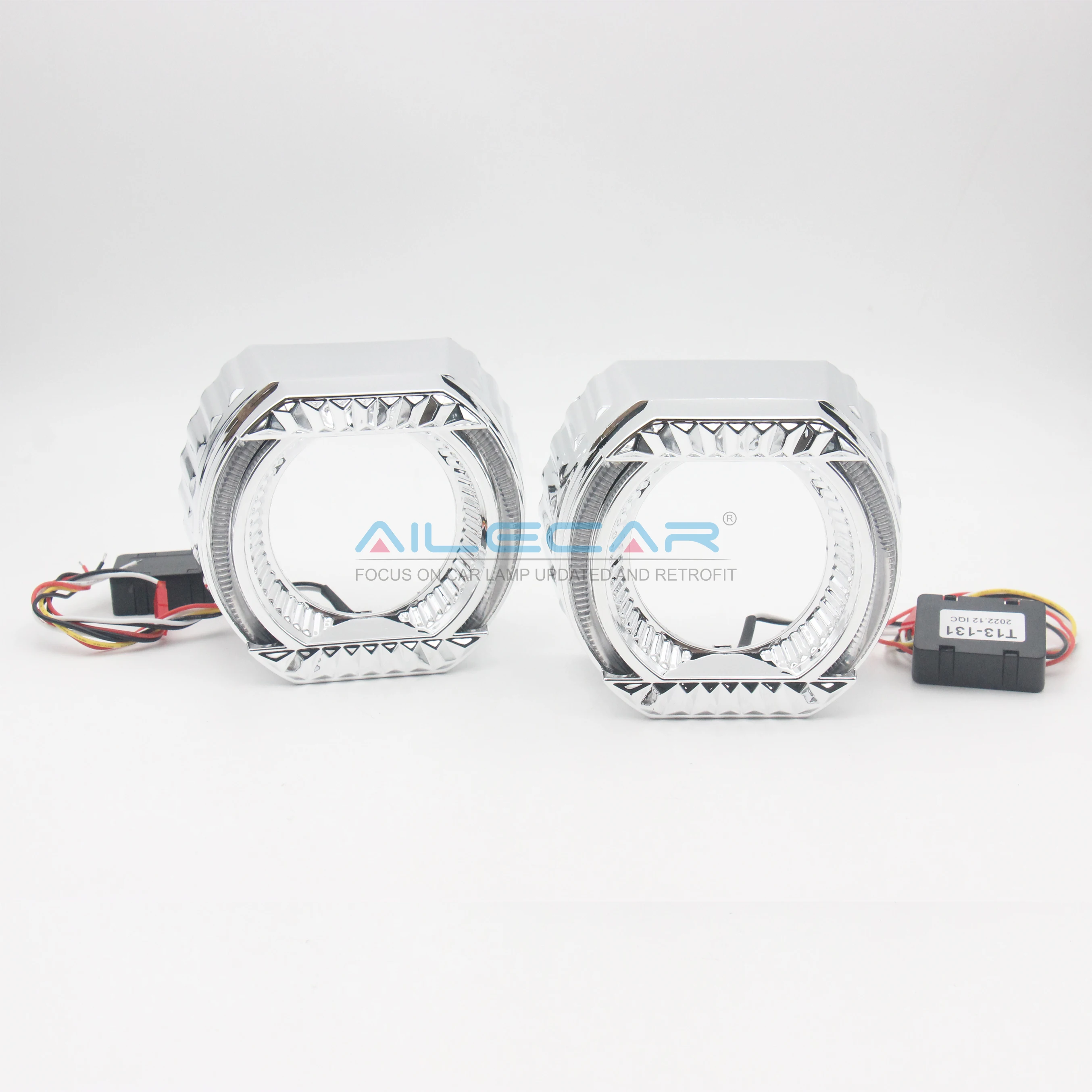 Wholesale 3.0'inch Bumblebee Projector Shrouds With LED Angel Eye DRL Car Headlight Projector shrouds for car headlight