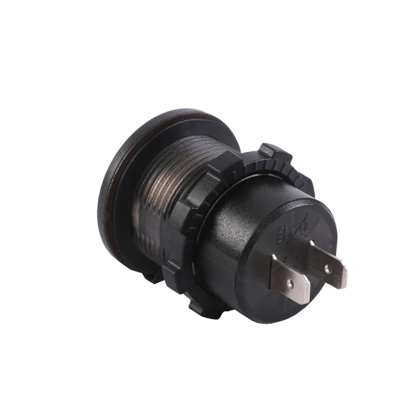 PD18W QC3.0 dual port usb charging socket with LED voltmeter boat motorcycle 12v usb charger